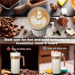 IPRee 650ml Stainless Steel Insulation Cup with Handle Smart Coffee Cup LED Temperature Display Portable Cute Water Bottle for Car