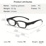 TR Adjustable Focus Reading Glasses Range +1.0 to +4.0 Comfortable Anti-blue Light Zoom Presbyopia Glasses