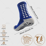 1 Pair Men's Anti-Slip Sport Socks Football Soccer Basketball Tennis Outdoor Grip Cycling Riding Comfortable Non-Slip Design