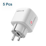 [5 Pcs] LinkMejor® BW-SHP15 Zigbee 3.0 16A 3680W Smart Plug Wireless Power Socket Outlet EU Plug APP Remote Control / Voice Control / Multiple Timer Modes Compatible With Amazon Alexa / Google Assistant