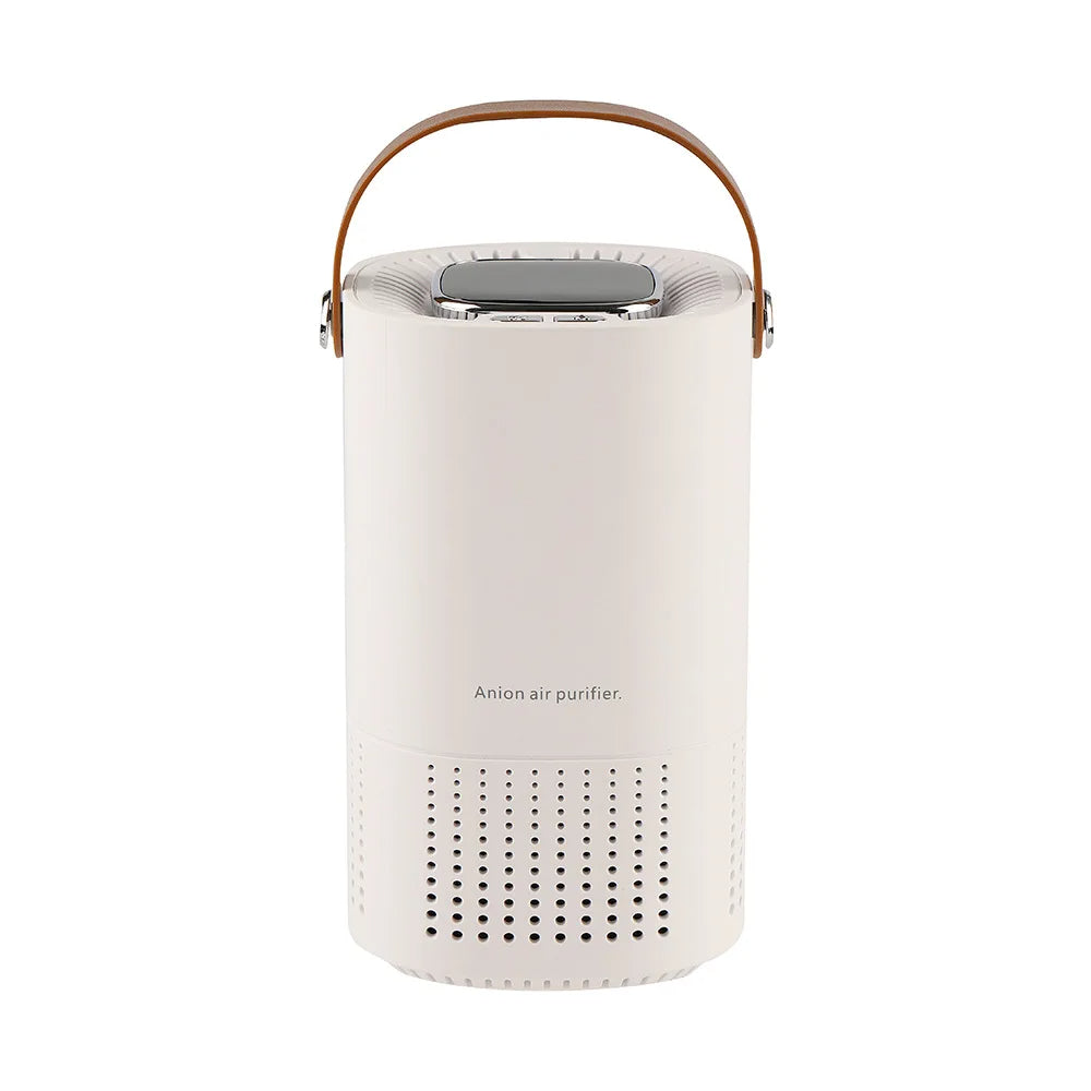 Portable Air Purifier LED Digital Display Wireless Odor Removal Negative Ion Generator for Car and Home