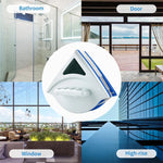 Magnetic Window Cleaner Brush Double-Sided Glass Cleaning Tool Strong Magnet Safety Rope Red Blue ABS PP 3-8mm Glass Thickness High-Rise Home Windows Car Mirrors
