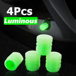 4PC Car Luminous Valve Caps Fluorescent Night Glowing Car Motorcycle Bicycle Wheel Styling Tyre Hub Universal Cap Decor