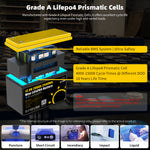 Gokwh 12V 200Ah Mini Bluetooth LiFePO4 Battery Built-in Bluetooth BMS 2560Wh LiFePO4(LFP)  IP65 Protection