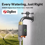 LinkMejor SWV-ZFE Hydro Series Hydro ONE Zigbee3.0 Smart Water Valve with Flow Meter SWV Dual Communication Modes Water Data Insights