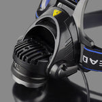 BIKIGHT 568D 650LM LED HeadLamp Waterproof 3 Modes Telescopic Zoom Rechargeable Running Camping Cycling Light