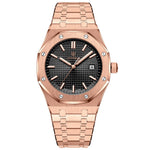 LinkMejor Men's Business Casual Watch Waterproof Luminous Date Stainless Steel Fashion Quartz Wristwatch
