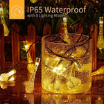 IPRee 7 Meter/50 LED Solar Droplet Lights String Outdoor Waterproof Garden Lawn Paths Fencing Wedding Party Holiday Decora Solar Powered Light