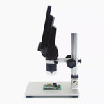 LinkMejor G1200 Digital Microscope 12MP 7 Inch Large Color Screen Large Base LCD Display 1-1200X Continuous Amplification Magnifier with Aluminum Alloy Stand Power Supply Version