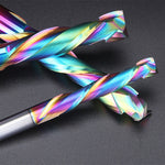 6mm 6.35mm 1/4 Inch Shank Tungsten Steel 2-Flute Spiral Compression Router Bit Milling Cutter For Wood Acrylic