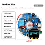 LinkMejor Atomizing Humidifier Kit DC5V OLED Display Real Time Monitoring DIY Circuit Board Easy Assembly