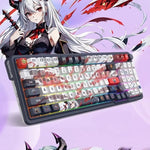 LinkMejor KS99 Tri-Mode Mechanical Keyboard with Multimedia Knob 98 Keys Gasket Structure RGB Backlit Hot Swappable 6000mAh Battery Wireless bluetooth Custom Gaming Keyboard