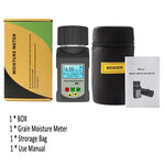 GS25A Smart Digital Grain Moisture Meter Accurate Tester Supports 25 Grains Including Corn Rice Coffee LCD Display Temperature Compensation Portable Design Long Battery Life
