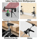 2PCS Labor Saving Handle Arm Jack Woodworking Clamps 400KG Lift Capacity Multi-Function Height Adjustment Lifting Device Door Panel Lifting Cabinet Jack