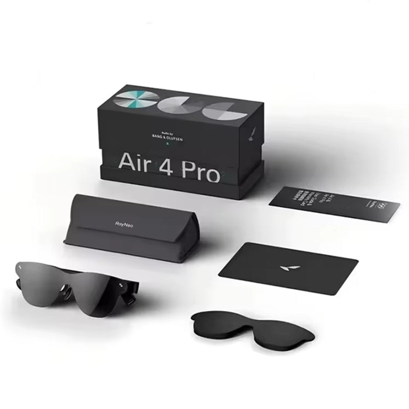 RayNeo Air 4 Pro Smart AR Glasses 1200Nits HDR10 Vision4000 Chip 1080P 120Hz B&O Audio 3D Display Eyes Protection for Gaming Movies Smart Augmented Reality Glasses