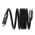 Hagibis SX04S 240W Magnetic USB-C to USB-C Cable with LED Display PD3.1 Fast Charging Data Transmission Copper Core Line 1M/2M Long for iPhone 16 16 Pro 15 15 Plus for Huawei Mate XT for Xiaomi 15pro for Samsung Galaxy Z Flip6