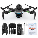 LinkMejor N800 PRO 2 GPS 5G WiFi FPV with 4K ESC HD Dual Camera 3-Axis Mechanical Stabilization Gimbal 360° Obstacle Avoidance Brushless Foldable RC Drone Quadcopter RTF
