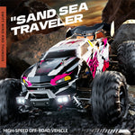LinkMejor SG618 MAX RTR 1/16 2.4G 4WD 80km/h Brushless RC Car LED Light Off-Road Climbing Truck High Speed Full Proportional Control Metal Differential Drive Shaft Vehicles Model Toys