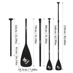 LinkMejor 3 Sections Splicing Aluminum Alloy Nylon Paddle for Stand Up Paddle Board Surfboard, 210cm/ 82.68in Adjustable Water Paddle