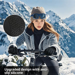 LinkMejor 1 Pair of Warm Winter Gloves Men Women Outdoor Sports Touchscreen Non-Slip Cycling Gloves Thin Edition with Velvet-L/XL