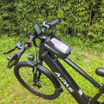 LinkMejor Bicycle Bag Frame Front Tube Cycling Bike Phone Mount Bag Waterproof Phone Case Holder 6.5 Inches Touchscreen Bag Accessories with Reflective Strip