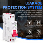 LinkMejor 16A/40A RCBO Residual Current Circuit Breaker 1P+N Type-B/C Curve 30mA Leakage Overload Protection Short Circuit Protection