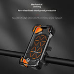 LinkMejor Universal 4.5-7.2 inch Bike Phone Holder Hold Firmly Motorcycle Handlebar Phone Navigation Frame Mount