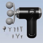 LM-130 Portable Deep Tissue Massage Gun 9 Massage Heads 6-Speed Quiet Percussion Massager Portable Muscle Therapy for Pain Relief