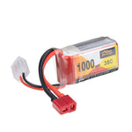 LinkMejor Power 7.4V 1000mAh 35C 2S LiPo Battery T Deans Plug for RC Drone