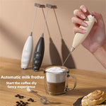 Electric Milk Frother Handheld Mini Whisk for Coffee & Hot Chocolate One-Touch Operation Cordless Rechargeable Easy Clean for Lattes Cappuccino Protein Shakes