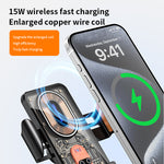 V88 120W Car Mount Phone Holder Intelligent Infrared Induction Air Vent Clip 15W Car Wireless Charger Magnetic for iPhone 16 16 Pro 15 14 13  for Samsung for Xiaomi for Huawei