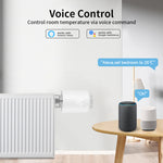 Tuya Zigbe Smart Thermostat Radiator Valve Temperature Schedule Setting Window Open Detection Function APP Remote Voice Control Work with Alexa Google Assistance