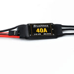 LinkMejor 2-4S 40A Brushless ESC Speed Controller with 5V/3A BEC T lug for RC Airplane Fixed-wing