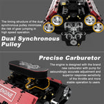 LinkMejor FS-V800 AC 1/10 V8 Four-Stroke Water Cooling 28cc Nitro Engine DIY Assembly Kit Build Your Own V8 Engine That it Works Physics Experiment Science Education Toys