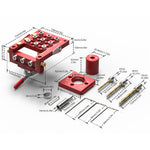 LinkMejor 3in1 Hinge Punch Woodworking Kit with Positioning Clamp Drill Hole Cover Versatile Punch Positioner Body Multiple Drill Bits Convenient Portable Efficient Accuracy in Drilling