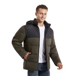 LinkMejor HJ-15G Unisex Cotton-padded Heated Jacket - 15 Heating Areas, USB/DC Charging, Winter Electric Thermal Warm Jacket for Outdoor Hiking Camping