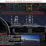 Car DVR 1080P Full HD With ADAS G-Sensor Loop Recording For Android Radio Player 170° Wide-Angle Car Front Camera Video Recorder Driving Recorder