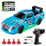 LinkMejor E90-E94 RTR 1/64 2.4G 4WD Mini Drift RC Car Desktop Race LED Light Two Speed Full Scale Remote Control High Speed On-Road Racing Miniature Vehicle Model Boys Gifts Toys