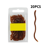 LinkMejor 20/50 Pcs Fishing Lures Artificial Soft TPR Baits Shrimp Bass Carp Fishing Tackle