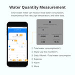 Tuya Smart Zigbe Ultrasonic Water Meter DN15 DN20 DN25 LCD Digital Display Water Flow Consumption Measurement IP68 Protection