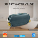 LinkMejor DN20 Tuya Smart WiFi Water Valve Water Flow Rate and Water Meter Shut On/Off Remote Control Real Time Display IP66 Waterproof Work with Alexa Google Assistant
