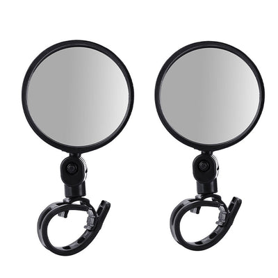 2PCS Acrylic Bicycle Rearview Mirror 360 Adjustable Rotate Wide Angle Bike Rear View Mirrors Convex Mirror for Electric Bike