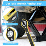 Jack Ratchet Wrench Dual Interface Design High Strength Steel Anti Rust Portable Labor Saving Tool