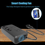 200W Car Power Inverter 12V to 220V 110V Modified Wave Smart USB Fast Charger with LCD Display 2 USB Chargers 2 Type-C Chargers