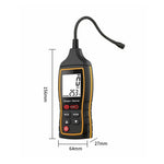 LinkMejor SW-743A Halogen Leak Detector for Car Refrigerants AC Freon CFC HCFC HFC LCD Display 1PPM Sensitivity 0-1000PPM Quick Response Adjustable Alarm