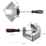 4pcs Right Angle Clamps Housolution Single Handle 90° Aluminum Alloy Corner Clamp Clamps for Woodworking Adjustable Swing Jaw Woodworking Tools Photo Frame Vise Holder
