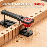 LinkMejor Flat Vertical Drilling Jig 6mm 8mm 10mm Replaceable Drill Sleeves Woodtable MFT Woodworking Positioning Hole Puncher