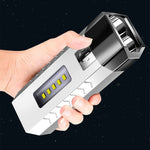 2*LED+5*COB Three Light Sources Flashlight 18650 USB Rechargeable Portable Waterproof  Led Torch With Power Bank Function