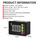 ZFX-G3051 Digital Temperature Controller Microcomputer Thermostat Heating Cooling Control Refrigeration NTC Sensor AC110-220V
