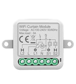 Tuya Smart Wifi Curtain Switch Module 3A Support 1/2 Gang Electric Motor for Roller Blinds Shutters APP Remote Control Compatible with Amazon Alexa & Google Home